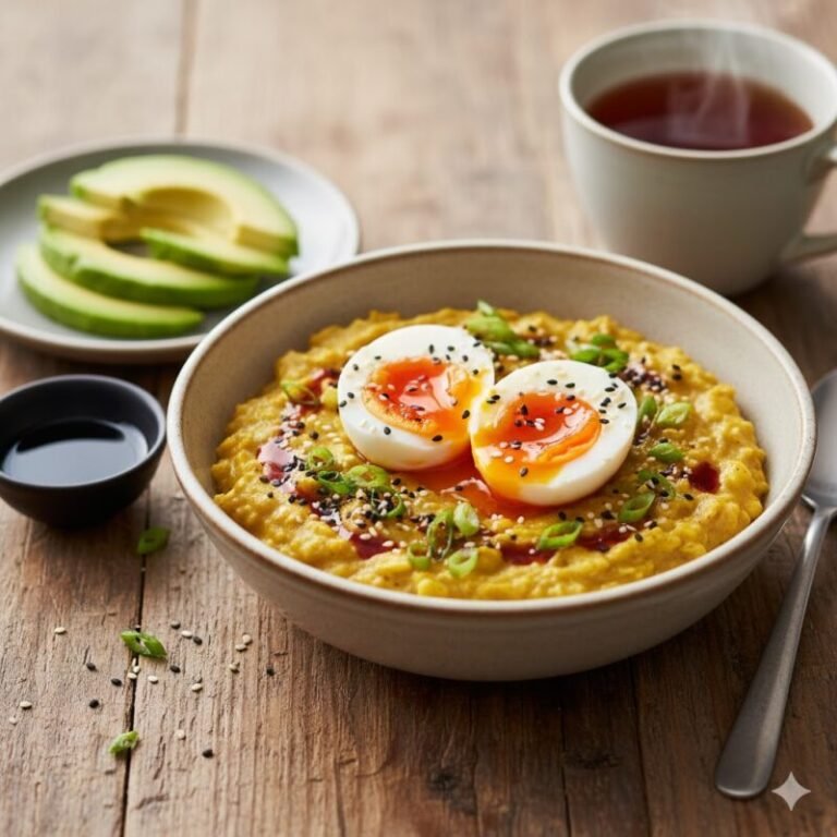 Savory Egg and Oatmeal Bowl